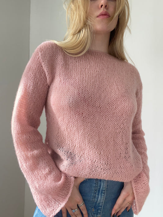 Light pink mohair sweater